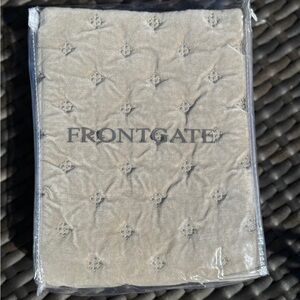 Frontgate Rumi Velvet Lumbar Pillow Sham - Dune - NWT